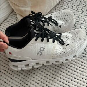 White Athletic Running On Cloud Sneakers